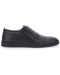 Ferragamo - 'Alfie' Sneakers With Gancini Detail On The Side And Embossed Logo Lettering On The Side - Lyst