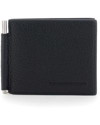 Tom Ford - Bi-Fold Wallet With T Detail On The Front And Embossed Logo On The Rear - Lyst