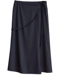 Lemaire - Tie-fastening Wrap Maxi Skirt - Lyst