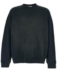 Golden Goose - Crew Neck Sweatshirt With Logo Lettering On The Front And Lightened Effect - Lyst