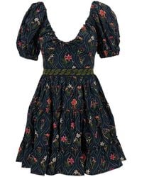 Agua Bendita - Multicolored 'manzanilla Pacifico' Mini Dress In Cotton Woman - Lyst