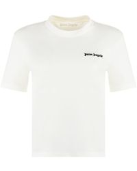 Palm Angels - "Round-Neck T-Shirt With Embroidered - Lyst