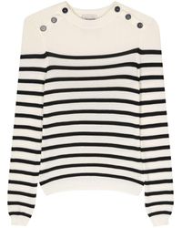 Semicouture - Brenda Striped Cotton Sweater - Lyst