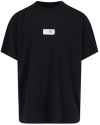 MM6 by Maison Martin Margiela - T-Shirt With Logo Label - Lyst