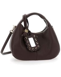 Ganni - Handbag With Removable Shoulder Strap And Pendant With Logo - Lyst