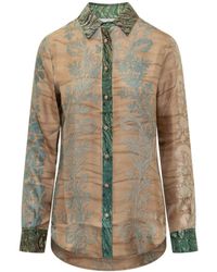 Pierre Louis Mascia - Pierre Louis Mascia Silk Shirt With Floral Print - Lyst