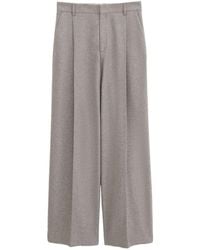 Filippa K - Wide Pleated Flannel Trousers - Lyst