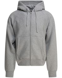 Stussy Basic Hoodie in Gray for Men | Lyst