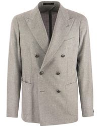 Tagliatore - Montecarlo - Double-breasted Wool And Cashmere Jacket - Lyst