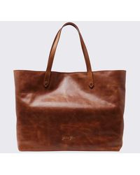 Golden Goose - Brown Leather Pasadena Tote Bag - Lyst