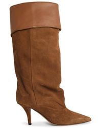 Paris Texas - Ines Reverse 75' Suede Cognac Boots - Lyst