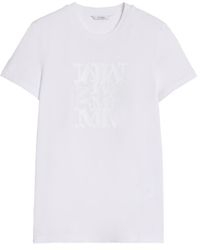 Max Mara - Logo Cotton T-Shirt - Lyst