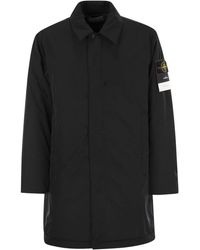 Stone Island - Padded Car Coat With Anti-Drip And Snap Pockets - Lyst