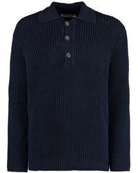 Our Legacy - Knitted Cotton Polo Shirt - Lyst