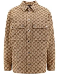 Gucci - Gg Canvas Shirt Jacket - Lyst