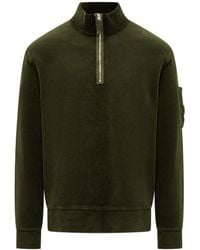 C.P. Company - Sweatshirt With Half Zip - Lyst
