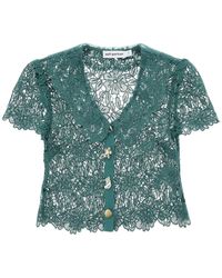Self-Portrait - "Chelsea Lace Guipure Top With Collar - Lyst