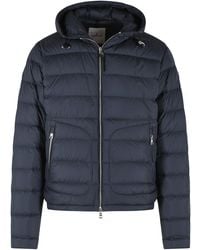 Moncler - Polyester Short 'Sestriere' Hooded Down Jacket - Lyst