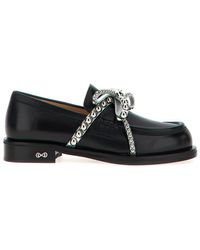 Mach & Mach - 'Crystal Studs' Loafers - Lyst