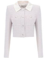 Alessandra Rich - Cropped Jacket In Tweed Boucle' - Lyst