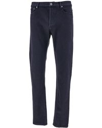 A.P.C. - Grey Slim Five-pocket Jeans In Cotton Denim Man - Lyst