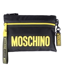 Moschino Logo Clutch - Black