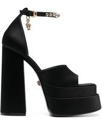 Versace - Satin Platform Sandals - Lyst
