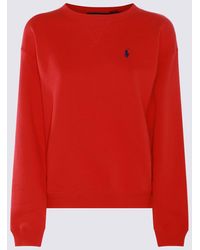 Polo Ralph Lauren - Red And Blue Cotton Blend Sweatshirt - Lyst