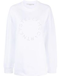 Stella McCartney - Rhinestone-embellished Logo Sweatshirt - Lyst