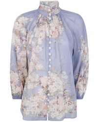 Zimmermann - Cascadian Printed Blouse - Lyst