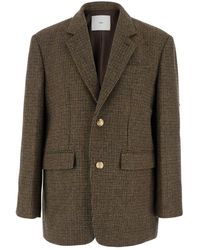 DUNST - Single-Breasted Jacket With All-Over Check Motif - Lyst