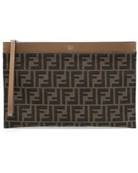 Fendi - Monogram-Pattern Clutch Bag - Lyst