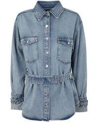 7 For All Mankind - Chiara Biasi X 7fam Belted Overshirt Unwind Clothing - Lyst