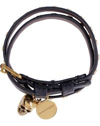 Alexander McQueen - Bracelet With Metal Logo Pendant And Skull - Lyst