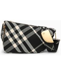 Burberry - Shield Medium Messenger Bag/Calico Cotton Blend With Check Pattern - Lyst