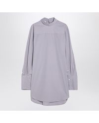 Dries Van Noten - Oversized Checked Popeline Turtleneck Shirt - Lyst