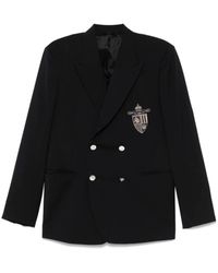 Fendi - Straight-Cut Double Breasted Wool Jacket Clothing - Lyst
