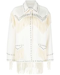 P.A.R.O.S.H. - Studded Fringed Jacket - Lyst