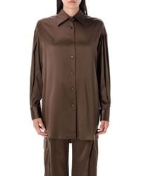 Tom Ford - Stretch Silk Satin Relaxed Fit Shirt - Lyst