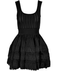 Alaïa - Crinoline Scoop-neck Stretch-woven Mini Dress - Lyst