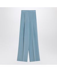 Max Mara - Pianoforte Wide-Leg Sky Trousers - Lyst