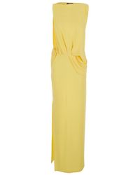 Jacquemus - Draped Maxi Dress With Side Slit - Lyst
