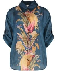 Zimmermann - Ascension Printed Silk Shirt - Lyst