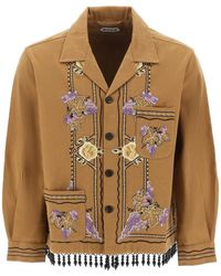 Bode - Autumn Royal Overshirt With Embroideries And Beadworks - Lyst