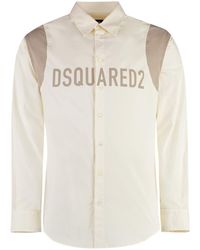 DSquared² - Varsity Stretch Cotton Shirt - Lyst