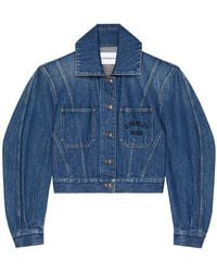 Givenchy - Cropped Denim Jacket - Lyst