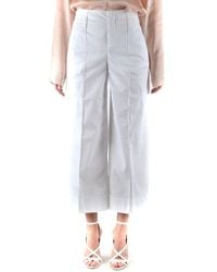 Fay Cropped Pants In - White