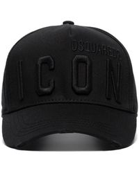 DSquared² Icon Cotton Baseball Cap - Black
