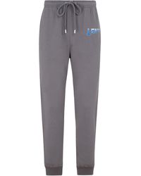 Lanvin Logo Print Jogging Pants - Gray