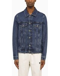 Palm Angels - Denim Jacket With Monogram Embroidered Back - Lyst